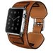 Curea iUni compatibila cu Apple Watch 1/2/3/4/5/6/7, 38mm, Cuff, Piele, Maro